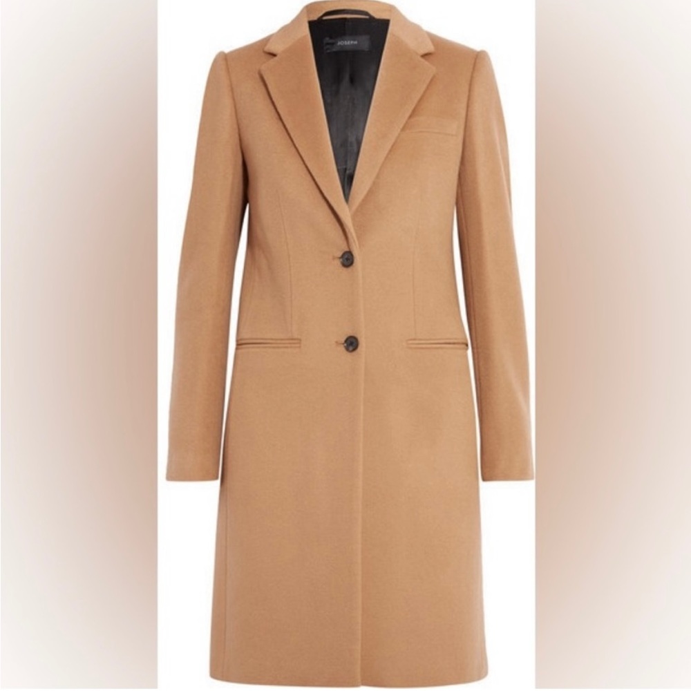 Joseph wool & cashmere camel overcoat size XS FR34 US2 UK6